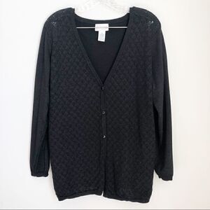 Jaclyn Smith Shimmering Cardigan Sweater